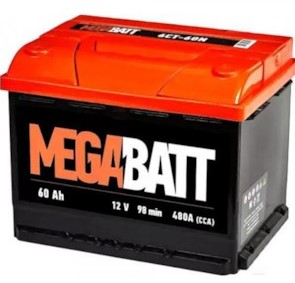 Mega Batt 6СТ-60АзЕ 480A (CCA) евро